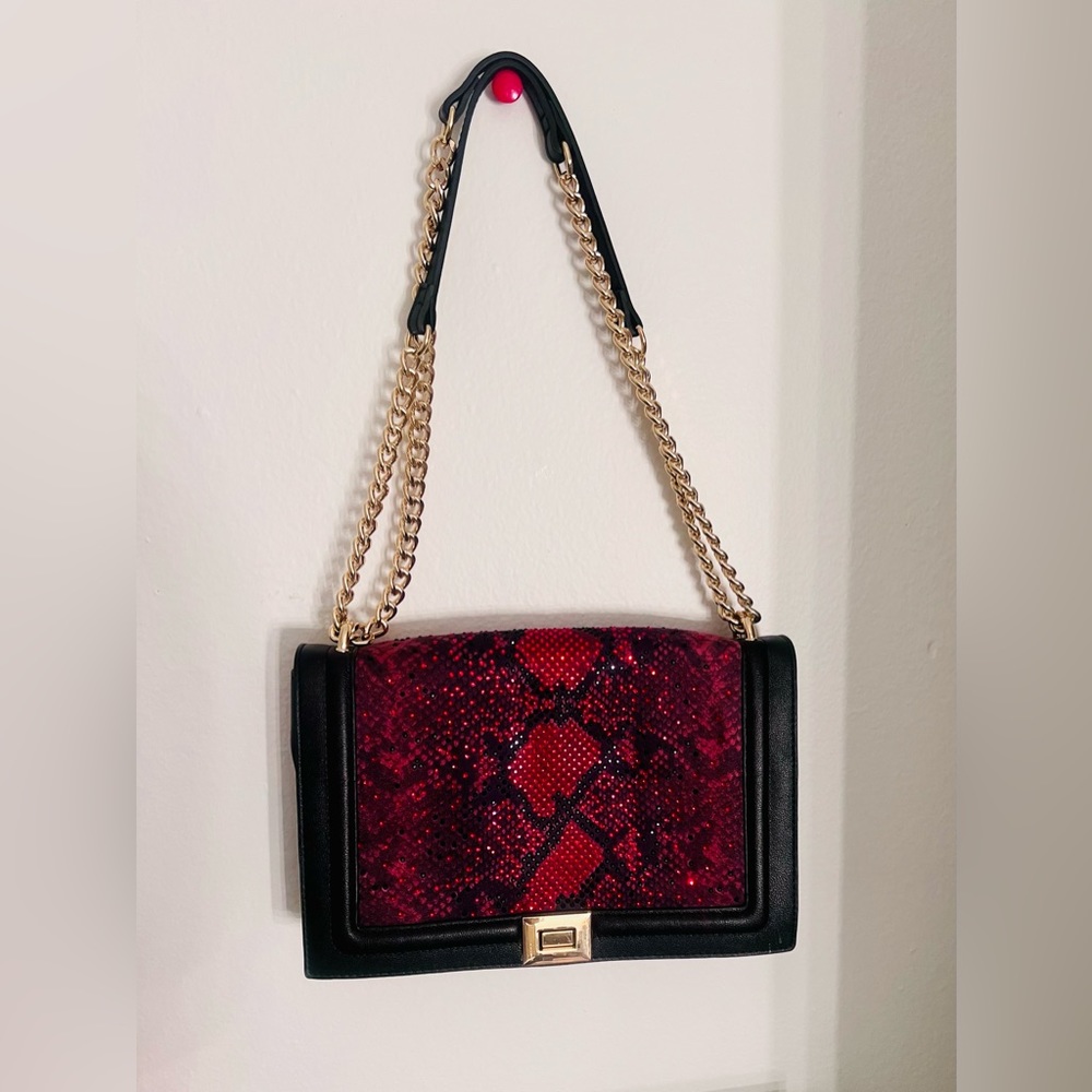 INC. International Concepts Red sparkle❤️ shoulder bag. Ajae burst.